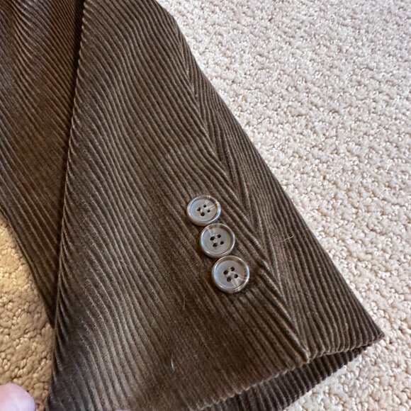 Hunt Valley Blazer Sports Coat Corduroy Brown 2 Button Back Vent Academia Sz 44L - Picture 8 of 16